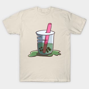 Scratched Boba Milktea Halloween Cute Food T-Shirt